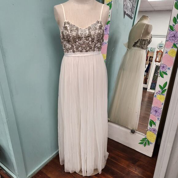 Needle & Thread Bridal sparkle beaded maxi tulle gown 8 - Picture 2 of 10